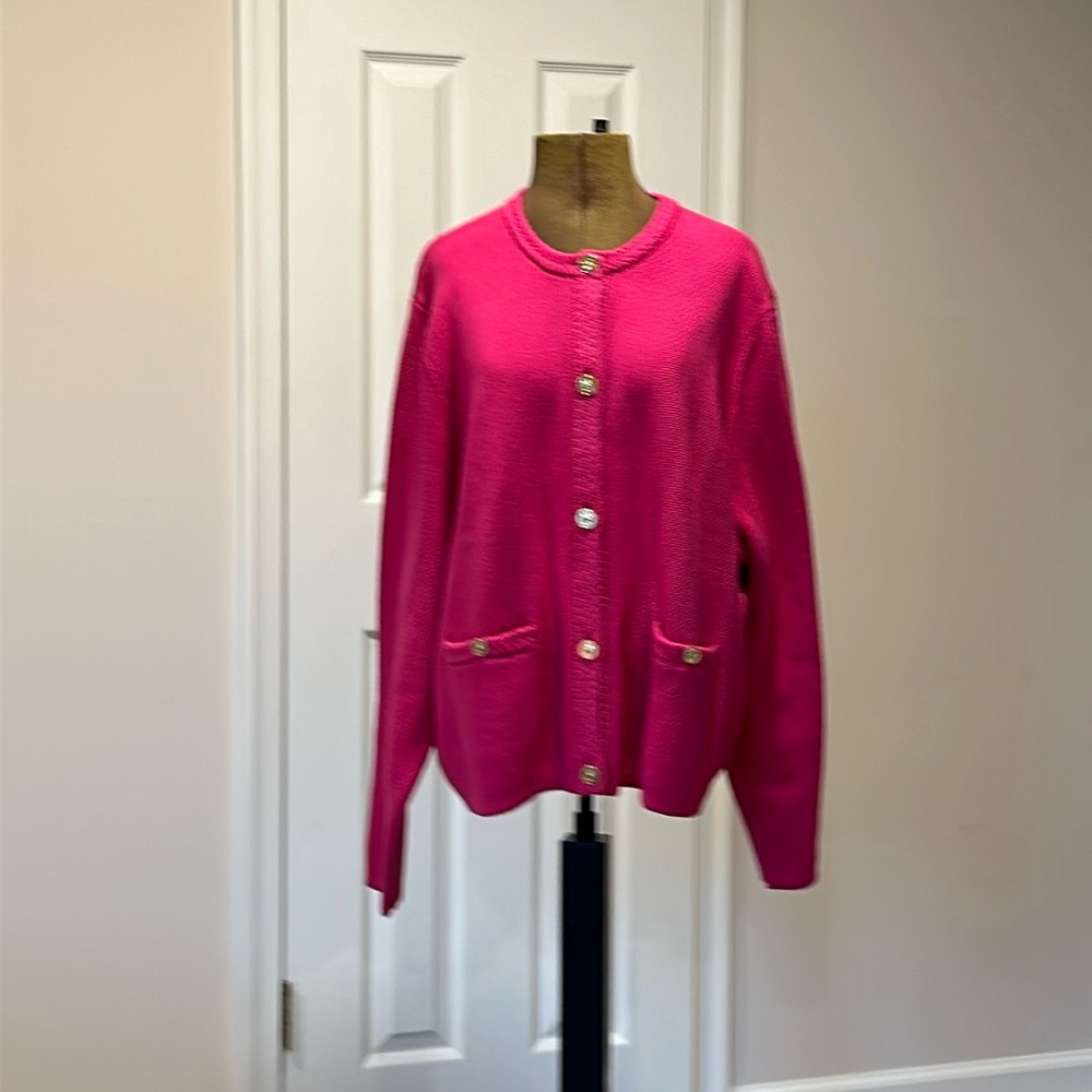 J.Crew Hot Pink Cardigan Women’s 3X